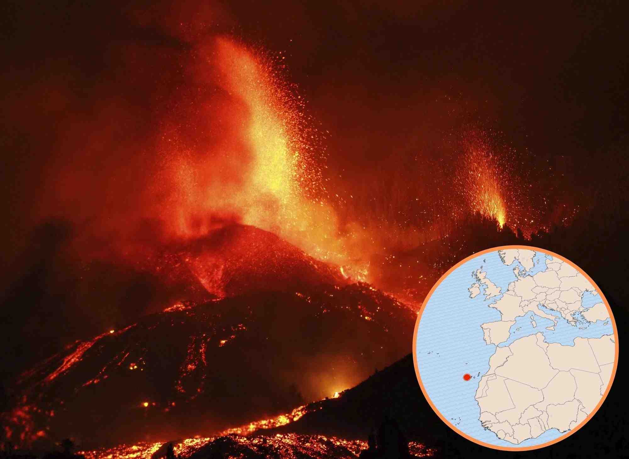 Où se situe le volcan de La Palma ?